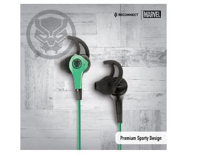 Get 65% OFF - Reconnect Marvel Black Panther Premium sporty design Wired Earphone