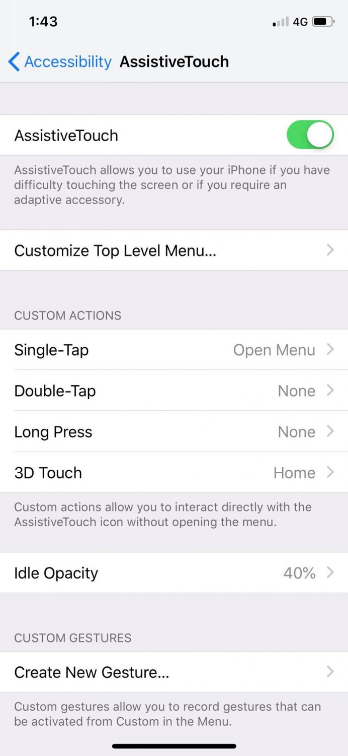 Assistive touch