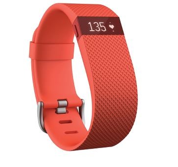 Get 5% OFF - Fitbit Charge HR FB405TAS Heart Rate + Activity Fitness Band, Tangerine