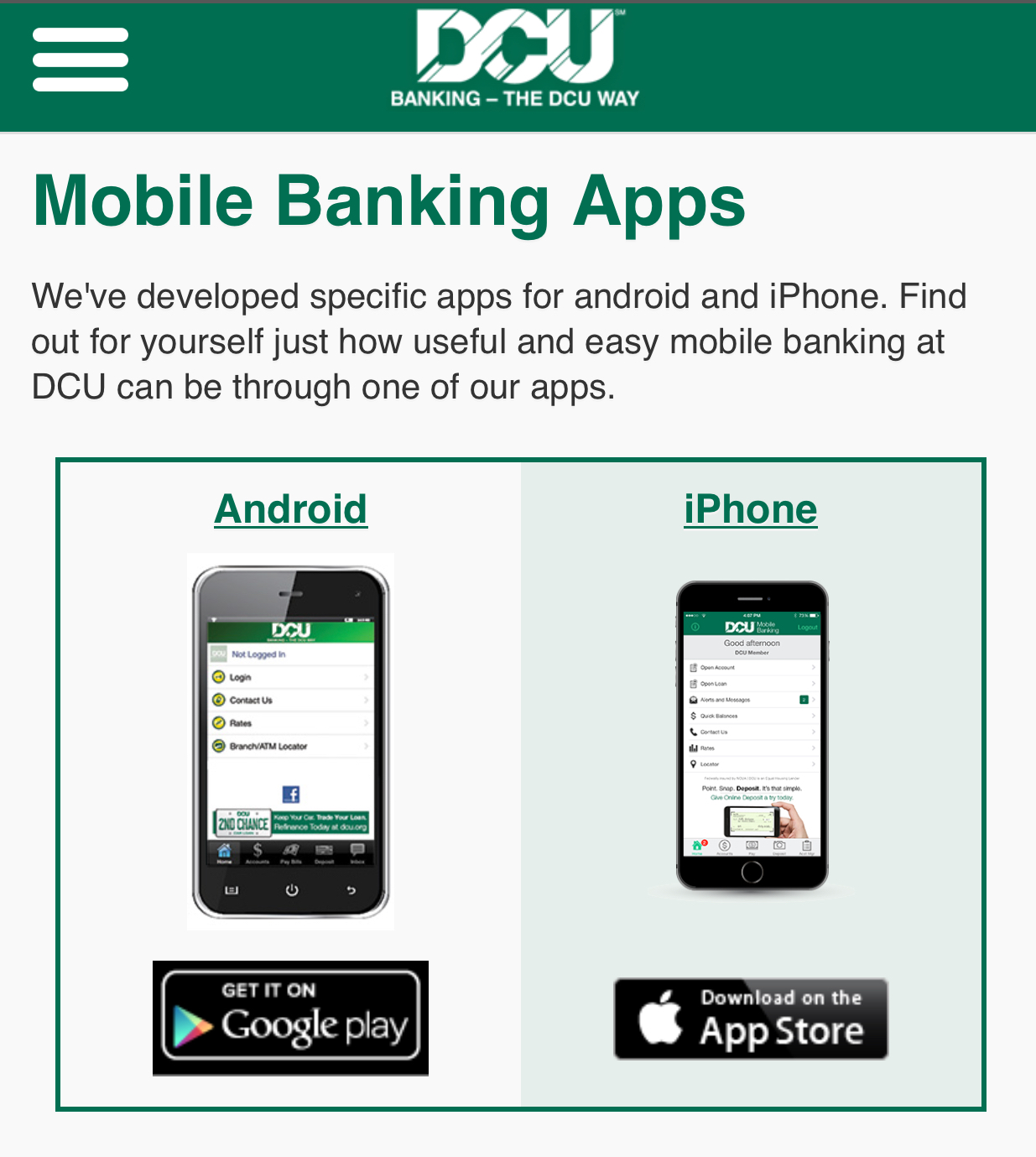 DCU Mobile Banking App provides convenient way to deposit  checks