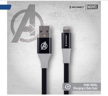 Get 40% OFF - Reconnect Marvel Avengers Lighting cable, Apple compliant MFI certified cable