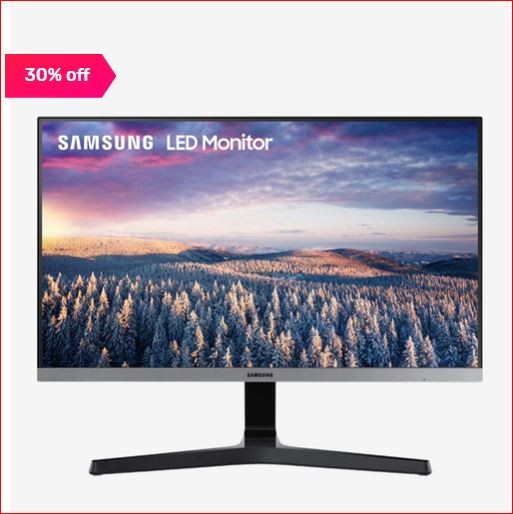 Get 30% OFF - Samsung 60.96 cm (24 Inch) Full HD LED Monitor (LS24R350FHWXXL, Silver/Black)