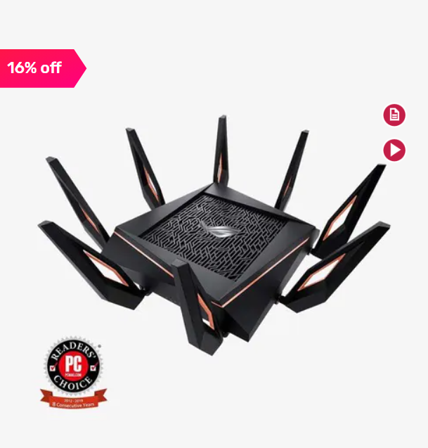 Get 16% OFF - Asus AX11000 GT-AX11000 Router (Black)