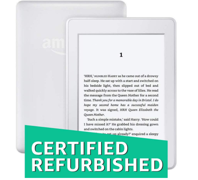 25% OFF - Kindle Paperwhite 7th Gen White (Certified Refurbished with 1 Year Warranty)
