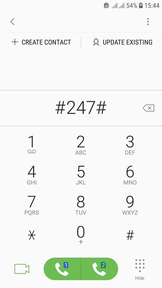 Dial #247#