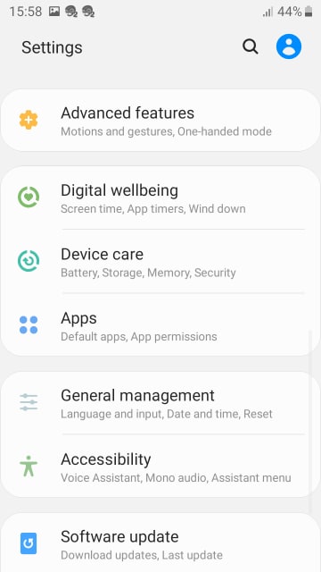 Control app permissions in your Samsung J7 Nxt