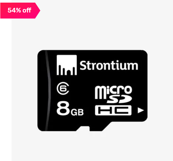 Get 54% OFF on Strontium 8 GB Memory Card Black