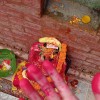 Hand after doing Pooja