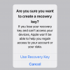 iPhone 13 Pro Max Create Recovery Key
