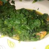 Cooked pumpkin leaves