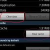 Clear cache and data