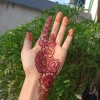 Mehendi design of front hamd clicked in the nature