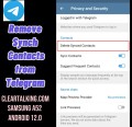 how to remove synced contacts from telegram