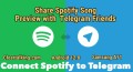 how to share spotify song previews using telegram