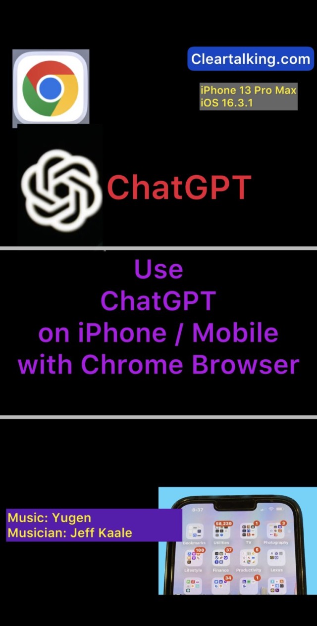 How to use ChatGPT on iPhone / Mobile using Chrome browser?