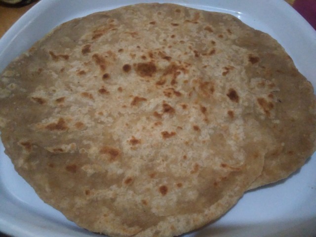 Unleavened flat chapati bread