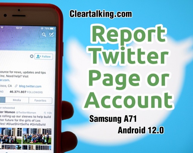 Can you Report a Twitter Account Post or Listing?