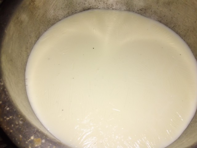 Boiling cow milk for consumption as a protein source
