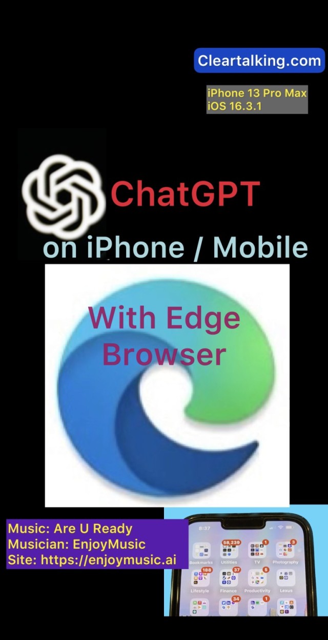 How to use ChatGPT on iPhone / Mobile using Edge browser?