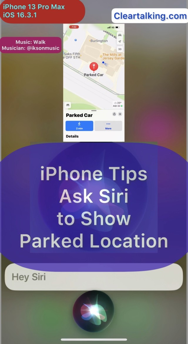 How to ask Siri to show the parked location of your car on the Maps app on iPhone