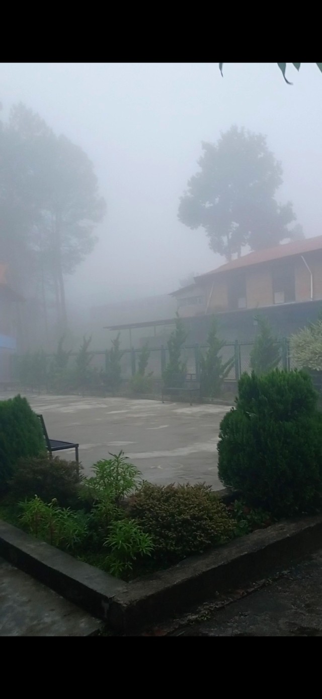 Fog covered Chaukot after rainfall in Nepal