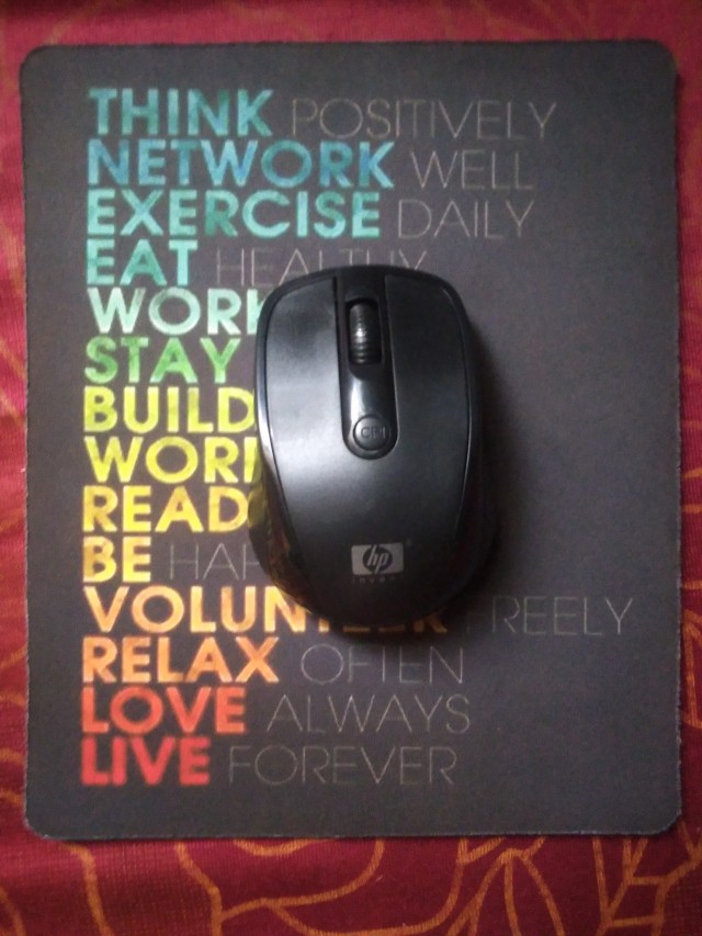 Motivational words mouse pad