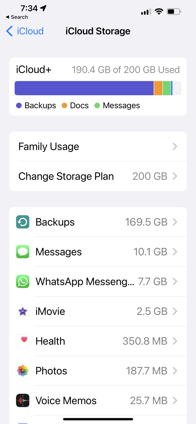 iPhone 13 Pro Max iCloud Manage Storage Settings