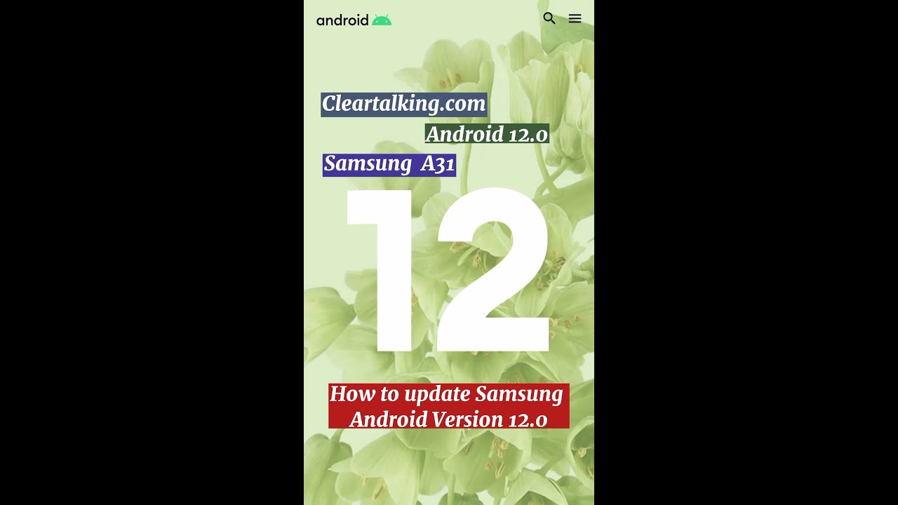 How to update Samsung Android  Version 12.0.