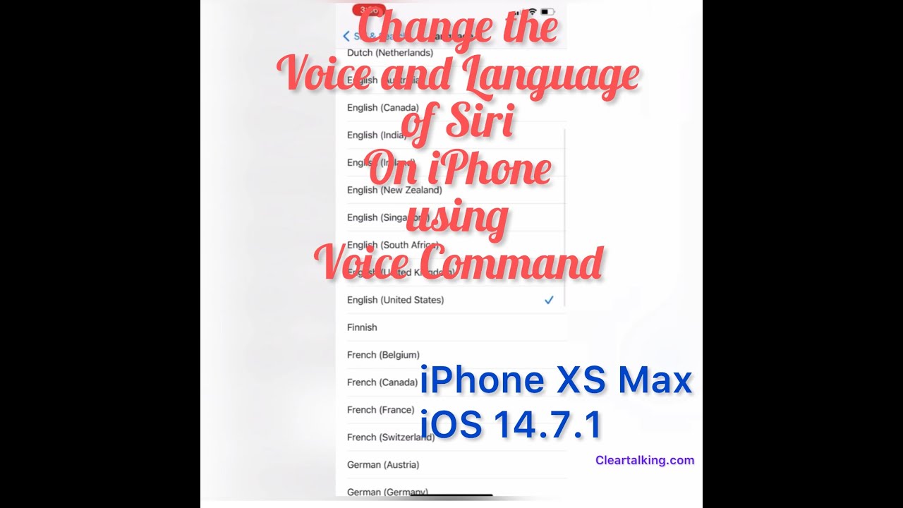 How to change the Voice and language of Siri on the iPhone using voice command