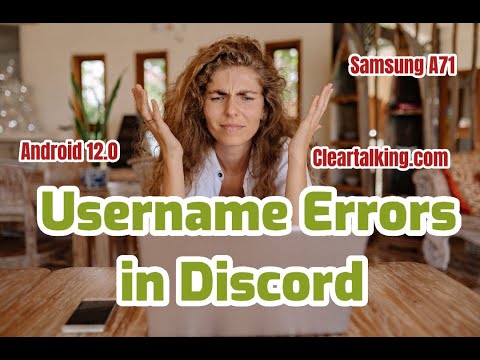 What are common Discord Username Errors?