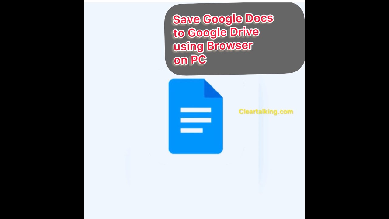 How to save Google Docs to Google Drive folder using browser on PC or Mac?