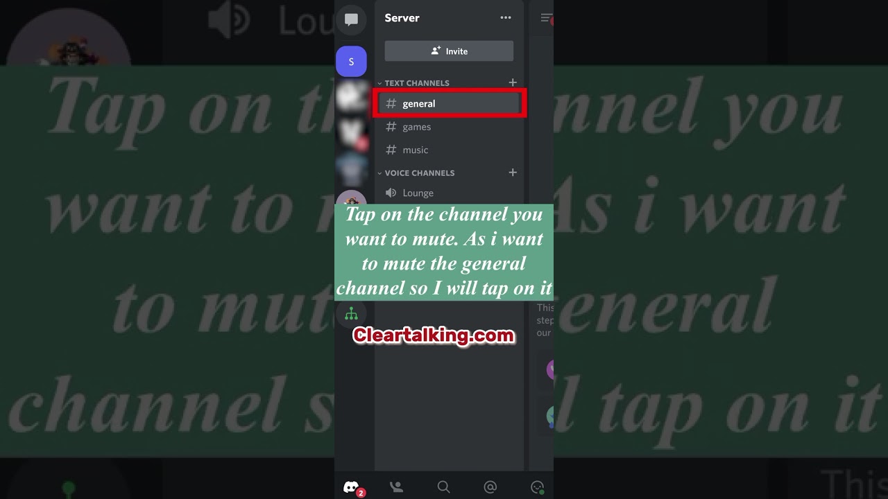 How can you Mute a specific channel on discord?