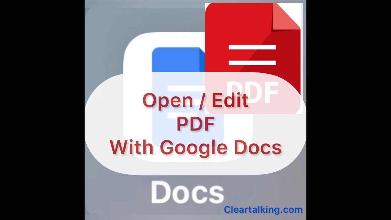 Open and Edit PDF on Google Docs
