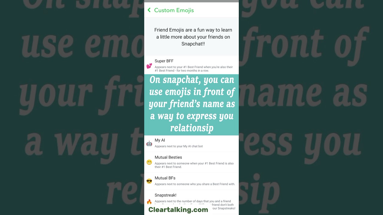Can you customize your friend emoji’s on Snapchat?