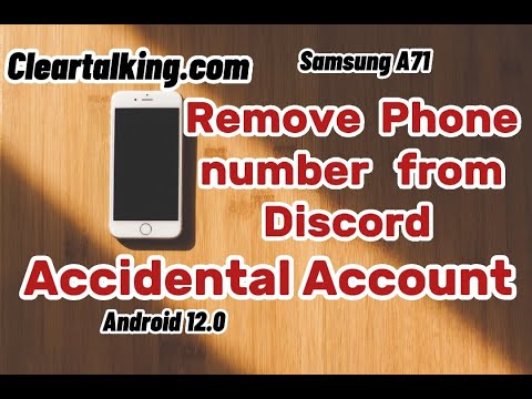 How to remove phone number from Discord accidental account?