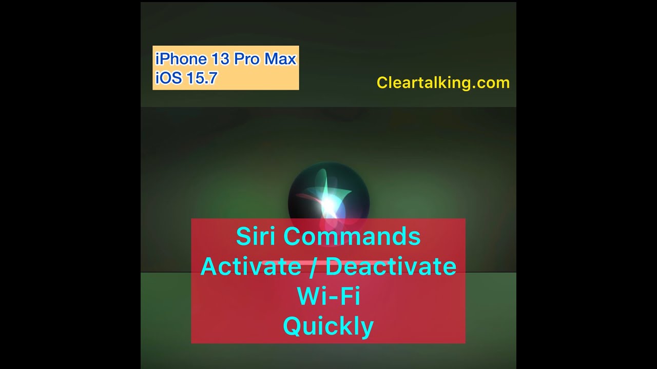 Siri Commands to Turn On or Off Wi-Fi Quickly