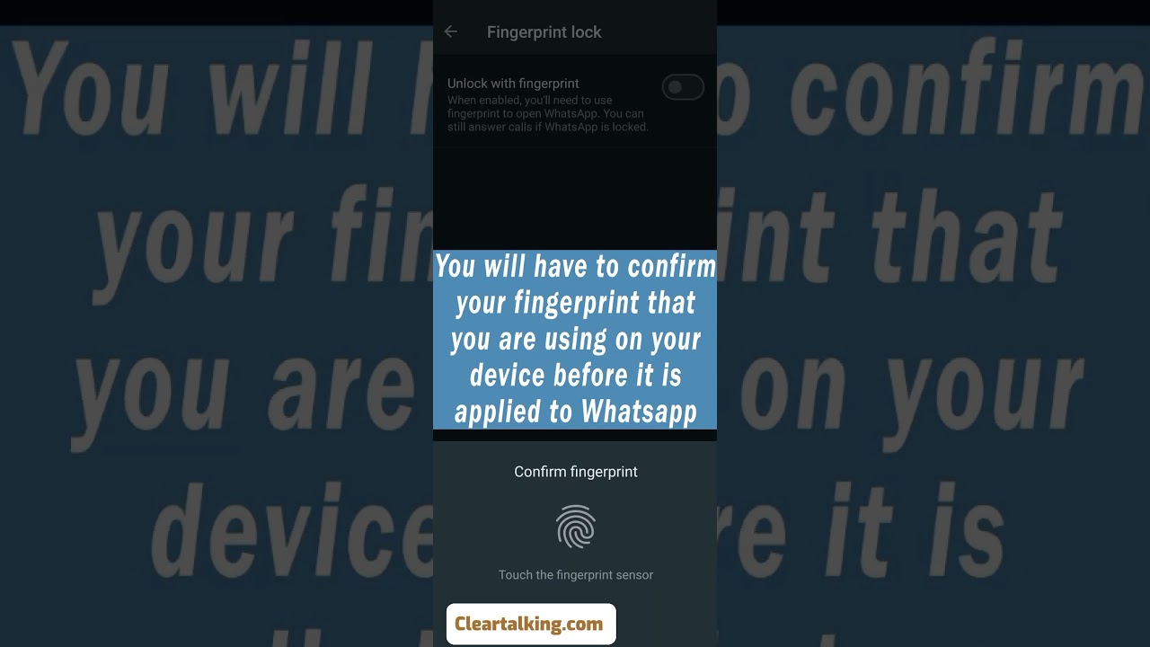 How to turn on WhatsApp&#039;s Fingerprint Lock security?