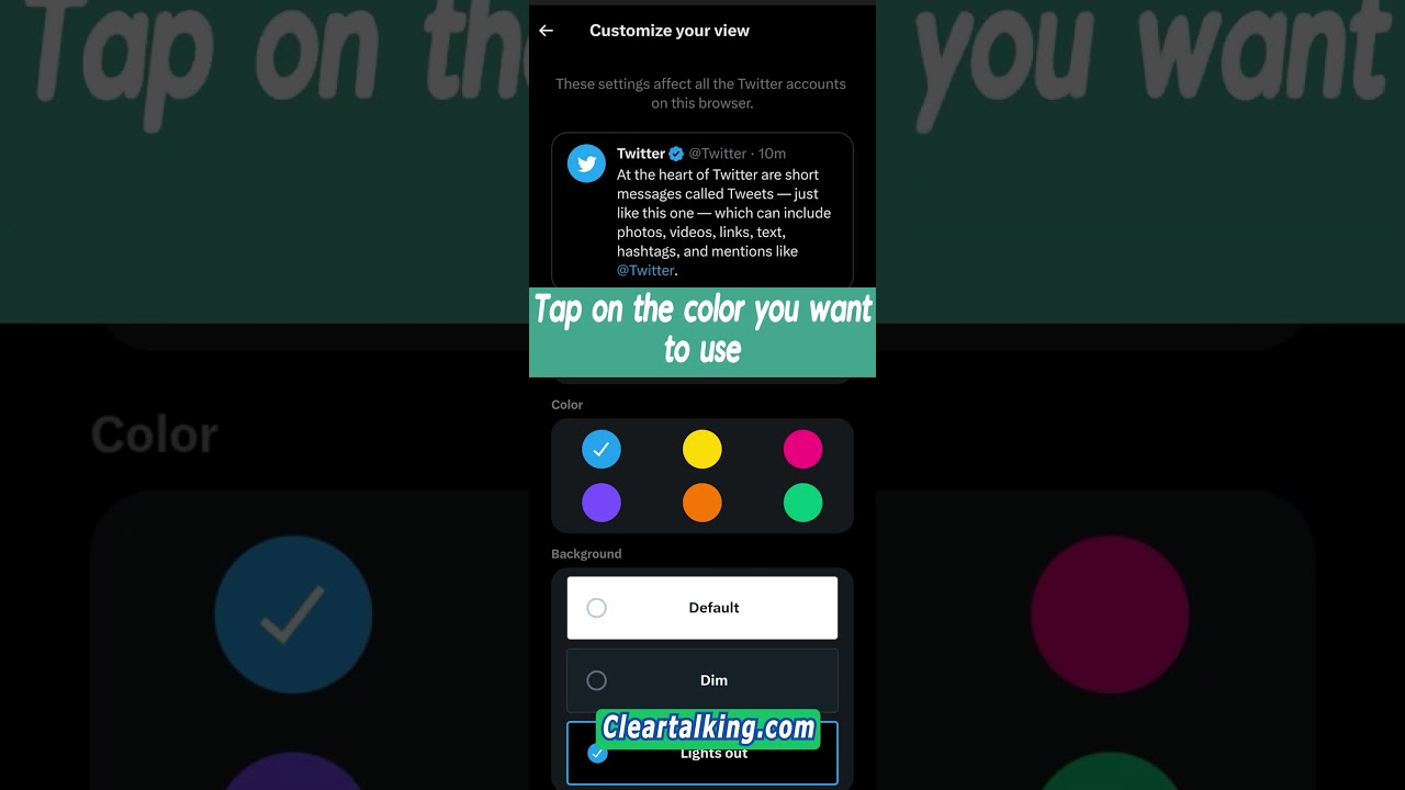 How to Change Color Theme of Twitter Profile?