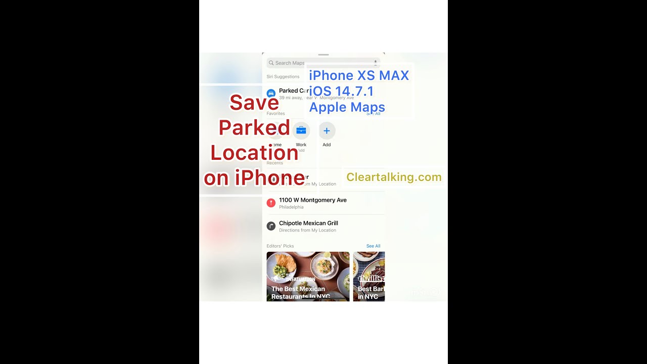 How to save parked location on iPhone using Apple Maps