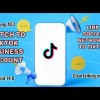 How to Switch to TikTok Business Account and Link Social Media Accounts on TikTok? #android #tiktok