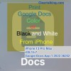 How to change the print to black and white or color in Google Docs from iPhone?