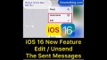 iOS 16 New Feature - Unsend or Edit Messages #shorts