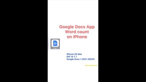 How to check the word count in a Google Doc using the app on iPhone?