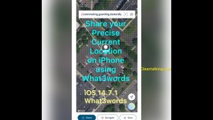 How to share the precise address of your current location on iPhone using what3words?