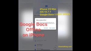 How to make a Google Docs document available offline on iPhone?