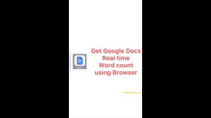 How to get the word count in Google Docs using the browser?