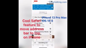 How to Move the Safari Address Bar to the top of the screen on iPhone?