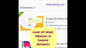 Instantly Get Word Meanings in Chrome