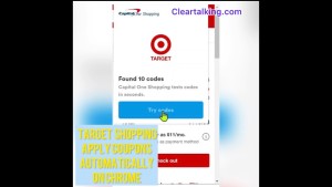 Apply discount coupons automatically for Target while shopping online