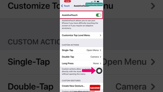 How to take screenshot with AssistiveTouch on iPhone without using buttons?